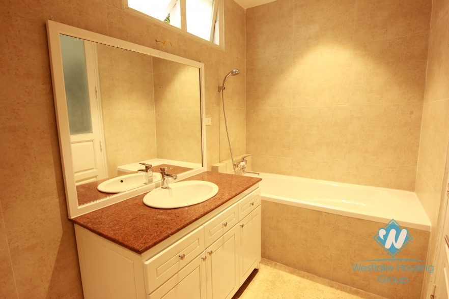 A wonderful french style villa for rent with 4 bedroom in Tay Ho, Hanoi